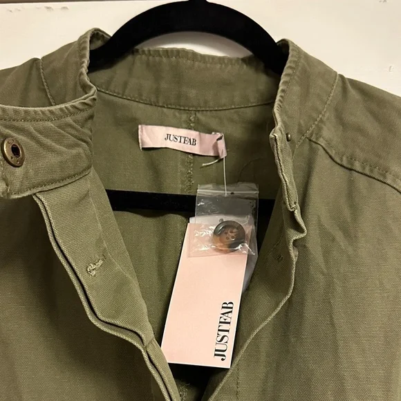 JustFab Olive Utility Jacket – Embroidered Pockets, NWT ✨ - Picture 2 of 5